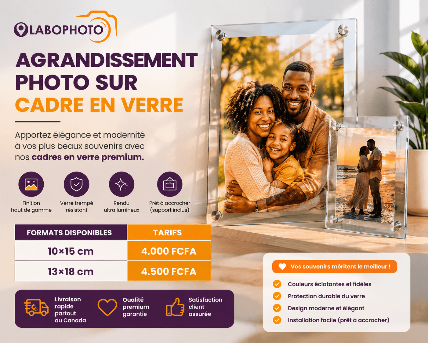 Agrandissement photo — cadre en verre imprimé par Olabophoto