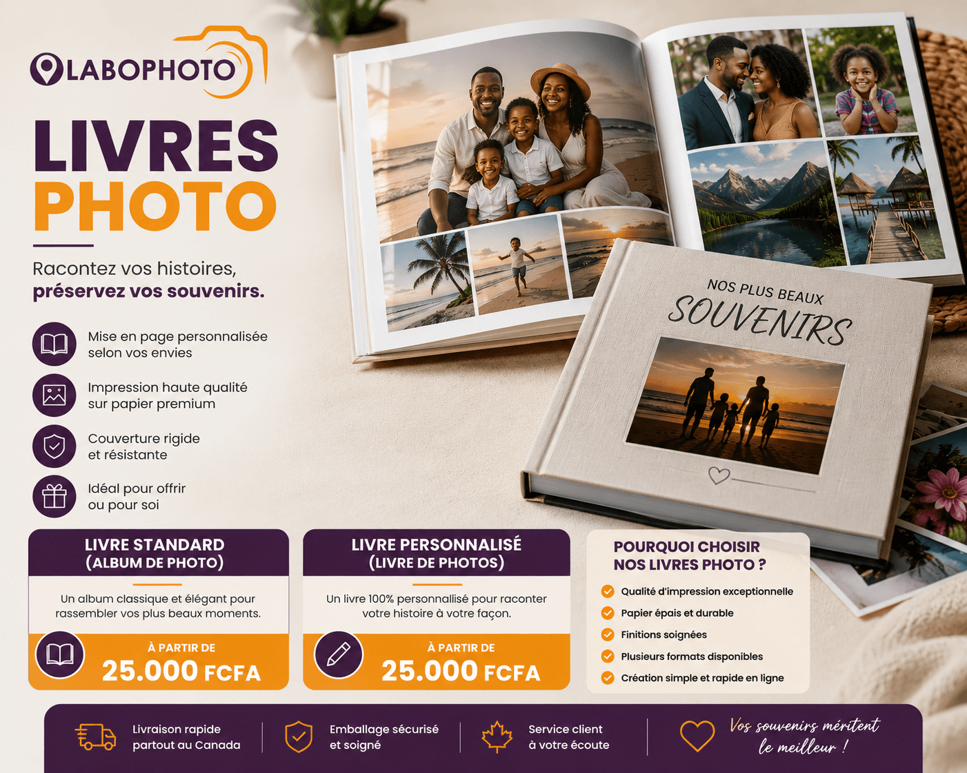 Livre standard (album photo) imprimé par Olabophoto